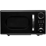 SIA Retro Freestanding Microwave with Digital Timer, 20L, 700W, Black - FRM20BL