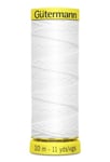Gutermann, Elastisk sytråd, col 5019. hvit, 10m
