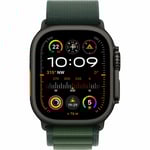 Apple Watch Ultra 2 Smartwatch Cellular Black 49 mm Alpine Loop Dark green Titanium case