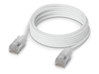 Ubiquiti Unifi - Patch-Kabel - Rj-45 (Hane) Till Rj-45 (Hane) - 2 M - 3 Mm - Skärmad - Cat 6A - Startad, Inomhus - Vit