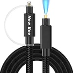 New bee Toslink Optical Cable 3 m Digital Optical Audio Cable for LG/Samsung/Sony/Philips Soundbar, HiFi System, Stereo, Home Cinema, Audio Systems (3 m/10 ft)
