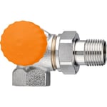 IMI Eclipse 3/8" radiatorventil, automatisk flödesbegränsare, sidoflöde, vinkel