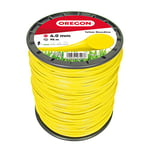 Oregon Yellow Round Strimmer Line Wire for Grass Trimmers and Brushcutters, Professional Grade Nylon, Fits Most Strimmers, 4.0 mm x 95 m (69-388-Y)