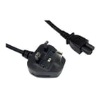StarTech.com 1m Mains Plug UK to C15 Clover Leaf Power Cable/Connector