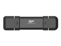 SILICON POWER DS72 - SSD - 500 GB - ekstern (bærbar) - M.2 2280 - USB 3.2 Gen 2 (USB-C kontakt) - svart