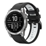 Garmin Instinct 2 Solar Tvåfärgat Klockarmband i Silikon - Svart / Vit