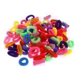 100st Barn Tjej Färgglada Elastiska Hår Knytring Rep Band Rep Ring Band Hästsvanshållare Barn Pannband Gummiband Mini