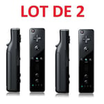 2 X Télécommande Wiimote pour Nintendo Wii et Wii U - Noir - Straße Game ®
