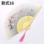 Big Bargain Store for Dancing,Wedding Party,Wall Decoration Chinese Style Folding Bamboo Hand Held Fan with Tassel Folding Fans Hollow Carved light color