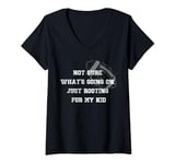 Womens Not sure what's going on, just rooting for my kid a football V-Neck T-Shirt