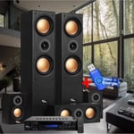 Ensemble Home-Cinéma - Evidence Acoustics EA950-BK - 5 enceintes 850W Ampli 5.2, USB BT FM - 4 x75W, 3 x20W+ Clé USB 32G