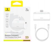 Powerbank Os-Baseus Compact Ip 5000Mah 20W (Vit)