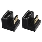 2x Mini HDMI Male to HDMI Female Extension Adapter Down Angle for Laptops