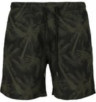 Urban Classics Svarta badshorts med palmer herr (palm/olive,3XL)