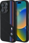 Bmw Bmhmp16x23scuk Apple Iphone 16 Pro Max 6,9&Quot  Telefonskal Svart Silikon Skurna Tricolor Linjer Magsafe