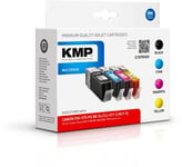 Pack de cartouches compatible KMP C107XV noir photo, cyan, magenta, jaune - remplace Canon CLI-571 XL