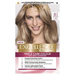 L'Oreal Excellence Creme Triple Care Colour 8.1 Natural Ash Blonde (3 PACKS)