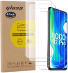 4 Pack Film Protection En Verre Trempé Écran Protecteur Vitre Pour Xiaomi Poco M2 Pro Glass Protector Haute Transparence Super Résistant Sans Bulles D'air 0.26mm/9h