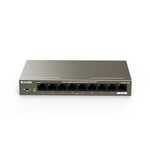 Tenda 9-Port Gigabit PoE Switch with 8-Port PoE+ and 1 Uplink Port, Unmanaged Network Switch Ethernet Switch (92W, Plug & Play, IEEE 802.3at/af, Metal Case, Overload Protection) (TEG1109P-8-102W)