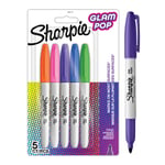 Sharpie - Permanent Marker Fine Glam Pop 5-Blister (2201774)