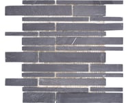 Mosaik natursten MOS SL 89 Brick svart 30,5x30 cm