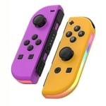 Trådlös Handkontroll Kompatibel med Nintendo Switch, OLED, Lite Gamepad Joystick (L/R) Ersättning med RGB Höger - Li Purple Orange