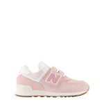 New Balance 574 Kids Sneakers Med Kardborreband Chrystal Pink | Rosa | 33 EU