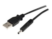 StarTech.com 2m USB to Type H Barrel Cable - USB to 3.4mm 5V DC Power Cable - USB to DC Power - 2 meter (USB2TYPEH2M) - USB-/strömkabel - likströmsuttag 3,4 mm (hane) till USB (endast ström) (hane) - 2 m - svart