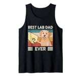 Fathers Day Vintage Best Lab Dad Ever Daddy Grandpa Tank Top