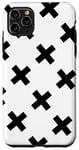 iPhone 11 Pro Max Timeless White Black Plus Cross Scandinavian Pattern Case