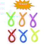 12-pack Stretchy Noodle String Neon Children Fidget Sensory Toy - Blandade färger multifärg one size