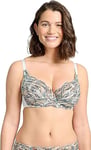 Sans Complexe, Soutien Gorge Classique Armatures, pour Femmes, Modèle Elise Fantaisy 70AAH62, Imprime Ivoire/Bleu, 95C