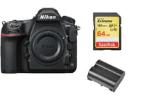 NIKON D850 reflex 45.4 mpix Boîtier nu + 64GB SD card + EN-EL15A Battery