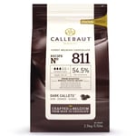 Callebaut Belgisk Choklad 811, Mörk, 2,5 Kg Brown