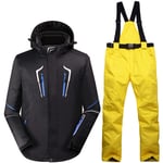 SR-Keistog Men's Windproof Waterproof Outdoor Mountaineering Snow Warm Ski Jacket + Bib Ski Pants a3 L