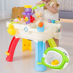 FZTX-LPX Kids Bath Toy Baby Water Gamesprinkler Water Spray Little Yellow Duck Beach Toy Rotating Octopus Turret Capable of Launching A Water Column Rotating Waterwheel Parent-child interactive toys