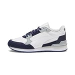 PUMA ST Runner V4 NL JR Sneaker, Feather Gray White Navy-Cool MID Gray, 4 UK