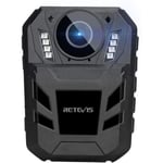 Retevis RT77B kroppskamera, kroppsburen kamera 1440P 4000mAh FHD-videoröstinspelare, 170° IR-seende (svart, 32GB)