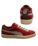 Puma Suede Classic Rugged Lo Casual Mens Distressed Red Trainers 355366 03 B51C - Size UK 3