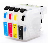 Brother LC 123, LC 125, LC 127 4 Färg refill cartridge set, Standard model
