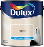 Dulux Smooth Creamy Emulsion Matt Paint - Magnolia - 2.5L -Walls and Ceiling