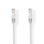 Cat 5e kabel | U/UTP | RJ45 hane | RJ45 hane | 5.00 m | Rund | PVC | Vit | Tag