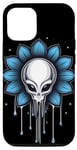 Coque pour iPhone 12/12 Pro Fleur extraterrestre pour rave ou afterparty qui aime l'électronique