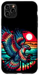 iPhone 11 Pro Max Cool Falcon Bird Spirit Animal Illustration Tie Dye Art Case