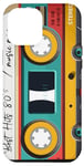Coque pour iPhone 15 Pro Max Cassette Audio musique rétro année 1980 - 80s mixe best of