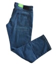 New Hugo Boss mens designer blue slim fit denim jeans trouser Delaware 38w 34L