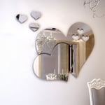 New 3d Home Art Mirror Wall Sticker Love Hearts/lip Room Dec