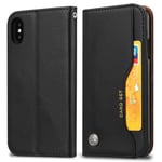 LLLi Mobile Accessories for HUAWEI Knead Skin Texture Horizontal Flip Leather Case for Huawei Y5 (2019)/Honor 8S, with Photo Frame & Holder & Card Slots & Wallet(Black) (Color : Black)