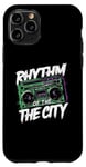 Coque pour iPhone 11 Pro Rythme de la ville - Vintage Ghettoblaster Boombox Lover