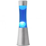 Itotal - Lava Lamp 40 Cm - Silver Base, Blue Liquid And White Wax (Xl